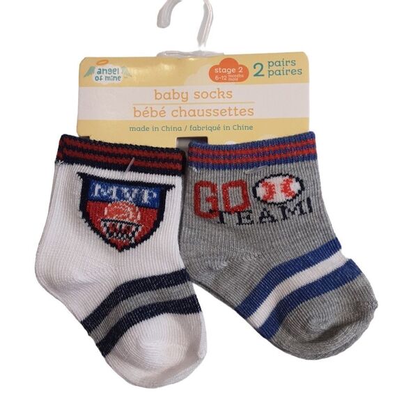 ANGEL OF MINE‎ Socks Four Pair For Baby Boys Size 6 to 12 Months - Picture 5 of 13